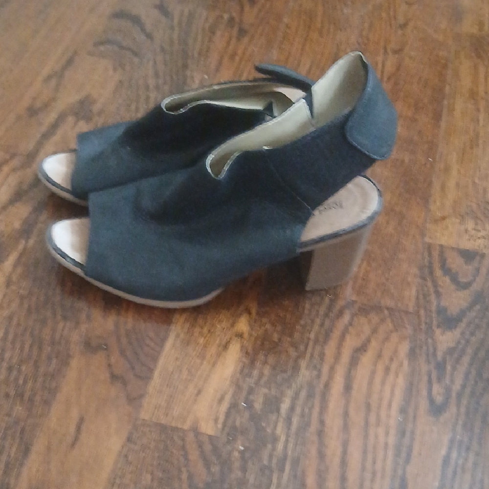 Josef Seibel Black Open-Toe Heels
